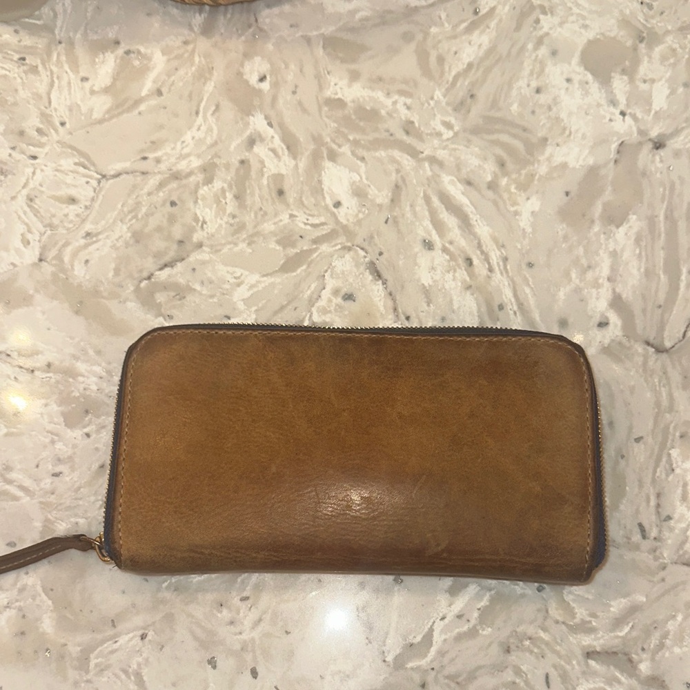 Clare V. Brown Leather Wallet